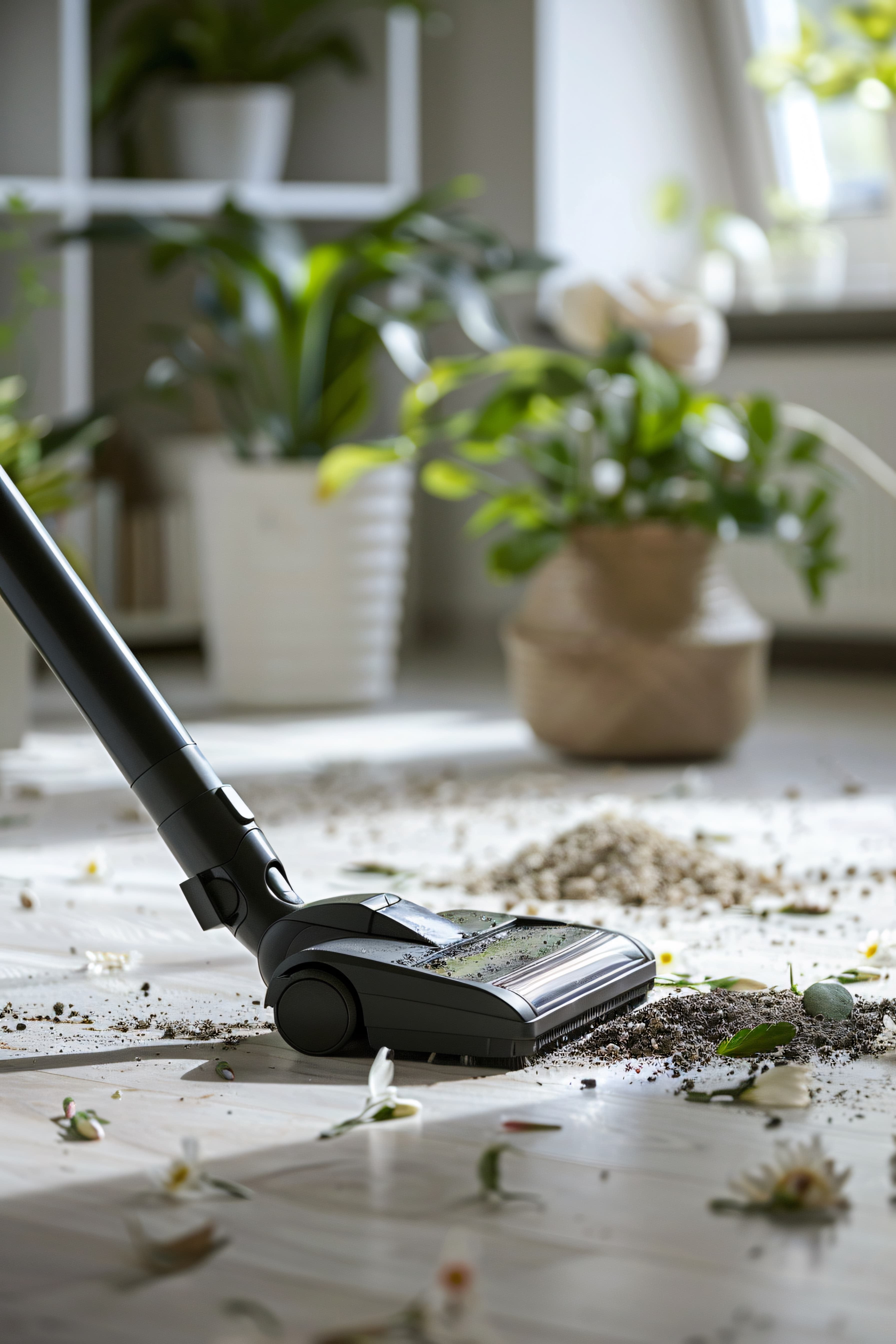 Disciplined cleaning staff at work